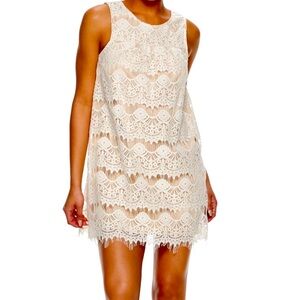 Speechless women’s Cream Lace Dress